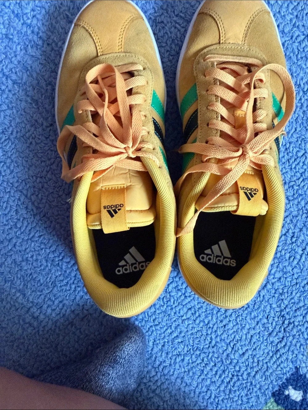 Adidas Yellow and Green VL COURT 3 Sneakers with Signature Stripes